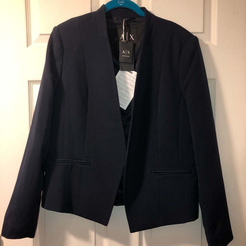 Armani Exchange fully lined black blazer NWT